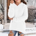 thumbnail image 2 of YunPes Fleece Hoodie Sweater for Girls Oversized Solid Long Sleeve Casual Sweatshirt with Hood Teen Winter Daily Warm Pullover, 2 of 5