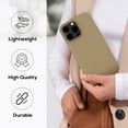 thumbnail image 5 of RadEnergy Shungite Silicone EMF Protection Case for iPhone 13, Anti-Radiation, Coffee Color, 5 of 9