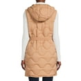 thumbnail image 3 of Swiss Tech Women's and Plus Long Onion Quilted Vest with Hood, 3 of 5