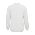 thumbnail image 2 of Morttic Women's Elegant Cable Zipper Front Long Sleeve Stand Collar Solid Color Spring & Fall Jacket for Casual & Formal Outfits White，S, 2 of 4