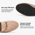 thumbnail image 4 of Ecetana Women's Mules Classic Suede Slip On Shoes Closed Toe Backless Flat Loafer Slides for Business Work Office Casual, 4 of 7