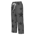 thumbnail image 5 of VBVC Women's Drawstring Star Capri Pants, Loose Knee Length Cropped Trousers For Women, Ladies' Summer Lightweight Lounge Pants with Pockets,Gray,S-2XL, 5 of 6