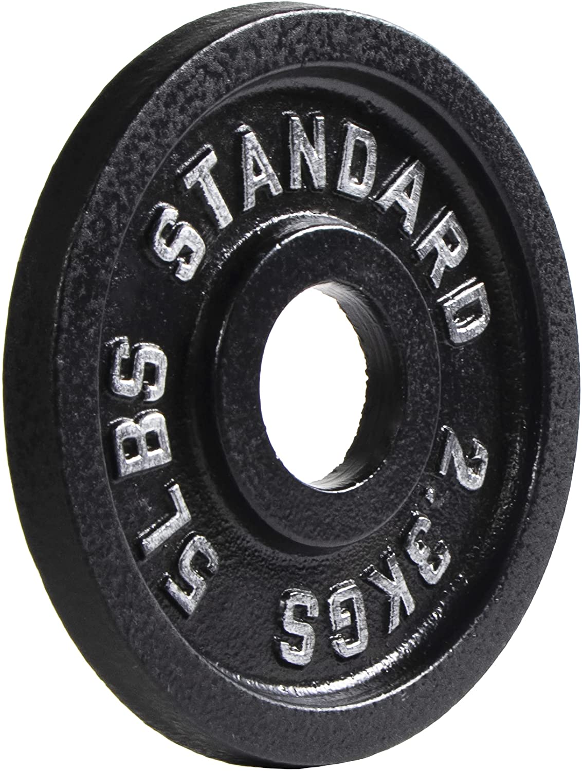 BalanceFrom Classic Cast Iron Weight Plates for Strength Training, 2-Inch, 5-Pound, Set of 4 - image 3 of 3