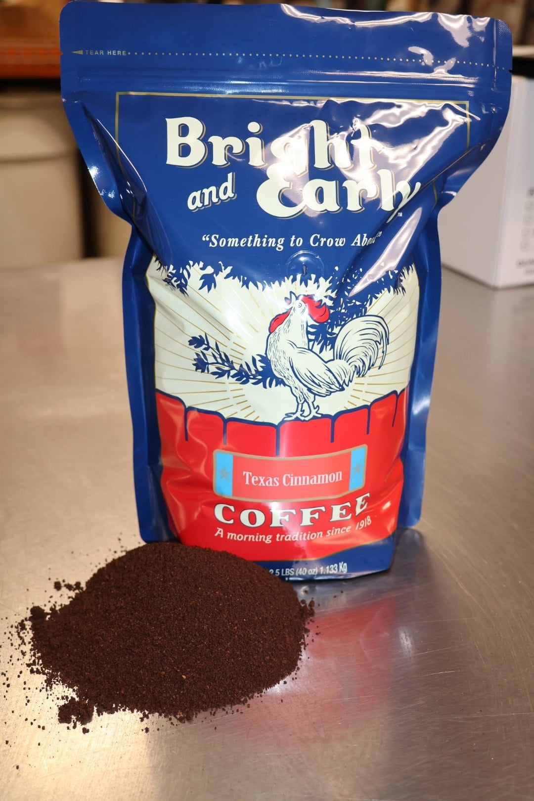 Bright and Early Coffee Texas Cinnamon Ground 2.5 lb. Bag Medium Roast