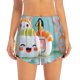 thumbnail image 2 of Balery Kawaii Sushi Characters Delight Pantalones cortos deportivos para mujer con forro y dos bolsillos, elásticos, para entrenamiento, gimnasio, yoga-XX-Large, 2 of 7