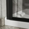 thumbnail image 7 of Demi Bonn 34" x 72" Bifold Shower Door Combo with White Acrylic Shower Base, 1/4 inch Thick Clear Tempered Glass Frameless Shower Door, Black, 7 of 7