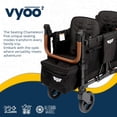 thumbnail image 4 of Keenz VYOO Stroller Wagon with Canopy - Foldable Design for Easy Storage, 5 Seating Positions for Kids, Enhanced Child Safety, All-Terrain Mobility, 2-Passengers, Black, 4 of 5