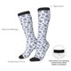 thumbnail image 4 of Balery Dark Blue Snowflakes Calcetines novedosos Calcetines deportivos Calcetines hasta la rodilla Calcetines de algodón Calcetines originales y geniales, 4 of 6