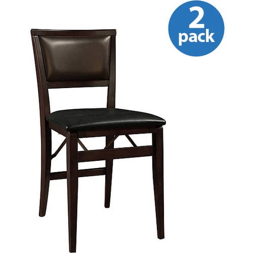 Linon Folding Triena Padded Back Dining or Side Chairs, Set of 2