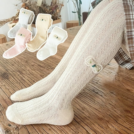 

RAOx Girls Tights Mesh Bowknot Children Vintage Bow Pantyhose for Dancing