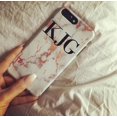 thumbnail image 2 of Personalised White x Rose Gold Marble Initials iPhone XR Case,iPhone 16, 2 of 5