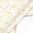 thumbnail image 4 of COM1950s Gold Foil Wrapping Paper Roll,Christmas and Holiday Gift Wrap,Extra Thick and Tear Resistant,118 Inches Long for Multiple Presents, 4 of 9