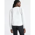thumbnail image 3 of Free Assembly Women's French Terry Sweatshirt with Lace Inset and Long Puff Sleeves, Sizes XS-XXL, 3 of 4