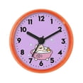 thumbnail image 2 of DimyFew Wall Clock Waterproof Bathroom Clock Small Digital Round Clock with Suction Cup Anti Fog Feature for Quick Mounting Suitable for Restroom Bedroom Orange, 2 of 8