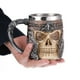 thumbnail image 2 of Taza de viaje de cráneo Metal de acero inoxidable Metal Vikingo Tazas de cerveza Tazas góticas Tazas de halloween Barras de Halloween Huesos Drinkware Jardín Coleccionables Methold HA011468-00B, 2 of 7