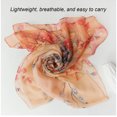 thumbnail image 3 of Lightweight Scarves Fashion Flowers Print Women Cotton Wrap Scarf Head Shawl Summer Gift - Plum orange, 3 of 6