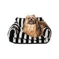 thumbnail image 3 of Glow Pups Chic Comfort Dog Bed, Black and White Striped, 3 of 14