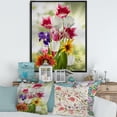 thumbnail image 2 of Vibrant Purple Red and Yellow Wildflowers 30 in x 40 in Framed Painting Canvas Art Print, by Designart, 2 of 5