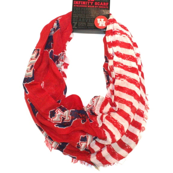 Houston Cougars Striped 2 Tone Infinity Scarf