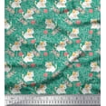thumbnail image 1 of Soimoi Rayon Fabric Wool & Cat Kids Printed Fabric 1 Yard 56 Inch Wide, 1 of 1