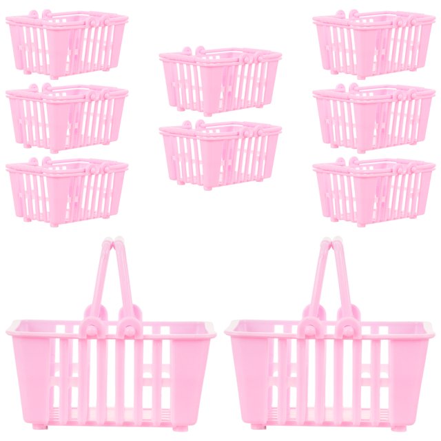10 pcs Mini Shopping Storage Basket Miniature Storage Basket Doll House Mini Basket Toys