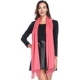 thumbnail image 3 of Solid Color Scarf For Women, Ladies Shawl Warm Scarf Cloth Stole (Pink), 3 of 7