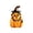 A(Orange), variant on Decorr 5 Inch Resin Halloween Pumpkin Witch Figurine with Striped Hat, Smiling Face Pumpkin Statue with Small Spider Accent, Cute Spooky Halloweeen Decorations for Tiered Tray Tabletop Decoration