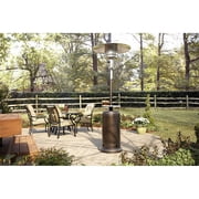 Patio Heater- 87 Tall AZ Patio Heater with Table- Hammered Bronze