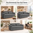 thumbnail image 6 of Anpport 54" Pull‑Out Sleeper Sofa Bed, 3‑in‑1 Convertible Corduroy Loveseat with Adjustable Backrest, Side Pockets & 2 Pillows, Multi‑Purpose Couch for Small Spaces, Dark Gray, 6 of 7