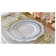 thumbnail image 3 of 320 Piece set (40 Guests)-Heavyweight Wedding Party Disposable Plastic Plate Set - 40 x 10.5'' + 40 x 8'' + Silverware + Cups + Napkins ( in White & Blue & ), 3 of 9