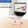 thumbnail image 3 of Aluminum Laptop/Computer Stand, Ergonomic Adjustable Notebook Stand, Riser Holder, Compatible with Air, Pro, Dell, HP, Lenovo More 10-14" Laptops, Silver, 3 of 9