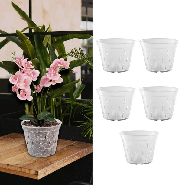 Tiesto Orquidea Macetas Plástico Orquídeas 11.5cm Con Drenaje