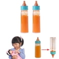 thumbnail image 1 of Juego de 2 biberones de juguete que desaparecen, biberones para muñecas con leche y jugo que desaparecen, accesorios para muñecas, juguetes para niños y bebés, gran regalo para niñas de 2 a 4 años, 1 of 5