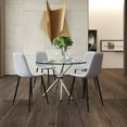 thumbnail image 4 of Velets Bella Glass Top Dining Table with Stainless Steel Legs - Modern & Sleek Design for Dining Room, Kitchen, or Living Room - Durable & Sturdy Construction, Perfect for Breakfast Nooks & Kitchens, 4 of 4