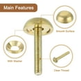 thumbnail image 4 of Uxcell 4Pcs Brass Decorative Screws with Caps, 15 mm Mirror Screws Cap Nails Fasteners for Decorative Mirror Furniture, 4 of 5