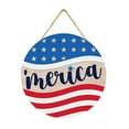 thumbnail image 2 of 11.81” July Fourth Door Decorations Red  White  and Blue Door Signs C, 2 of 9