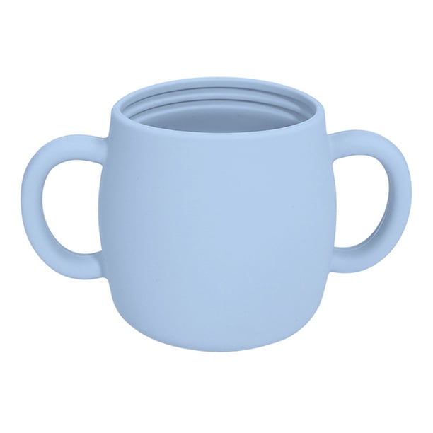 Taza Preescolar de Silicona - Taza Abierta de Entrenamiento para Bebés con Asa, Adecuada para Niños Mayores de 6 Meses