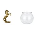 thumbnail image 1 of Figura de caballo ligera hecha a mano, decoración de mesa para hoteles, estanterías, chimeneas, combinada con un pequeño acuario transparente, adorno, 1 of 8