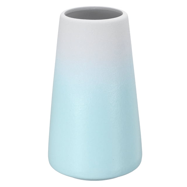 Unique Bargains Flower Vase, Ceramic Floral Vase for Fireplace Room Decor, Gradient Blue