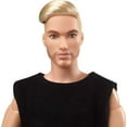 thumbnail image 3 of ​Barbie Signature Barbie Looks Ken Doll (Blonde with Facial Hair) Fully Posable Fashion Doll Wearing Black T-Shirt & Vinyl Pants, 3 of 6