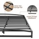 thumbnail image 5 of Cama Queen de Metal con Base de Plataforma de 6 Pulgadas – Estructura Robusta de Perfil Bajo en Negro, Base Silenciosa Antideslizante, Sin Somier, Fácil de Montar, para Dormitorio Principal o Habitaci, 5 of 8