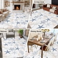 thumbnail image 6 of Summer Watercolor Style Area&nbsp;Rug 5x7ft Ocean Starfish Coral Non-Slip&nbsp;Washable Square&nbsp;Rugs Soft Felt Indoor Floor Mat for Bedroom Kitchen Living Room Bathroom, 6 of 9