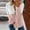 Pink, variant on ChaoHeng Long Sleeve Tops for Women Women's Zip Front V-Neck Top,Solid Color Block Casual Loose Shirt
