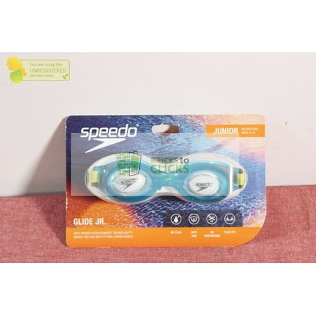 Speedo Junior Glide Swim Goggles in Blue/Green