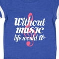 thumbnail image 4 of Inktastic Without Music Life Would Be Flat Girls Baby Bodysuit, 4 of 5