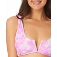 thumbnail image 2 of California Waves Womens Juniors V-Wire Tie-Dye Bikini Swim Top, 2 of 3