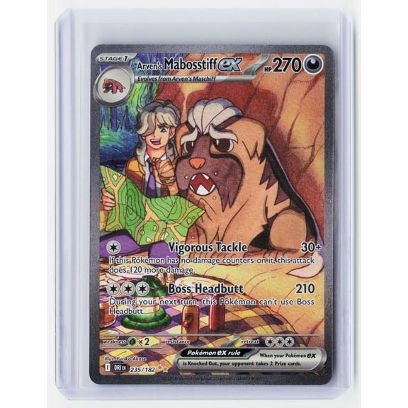 2025 Pokemon Arven's Mabosstiff ex SIR Holo #235/182 Destined Rivals English