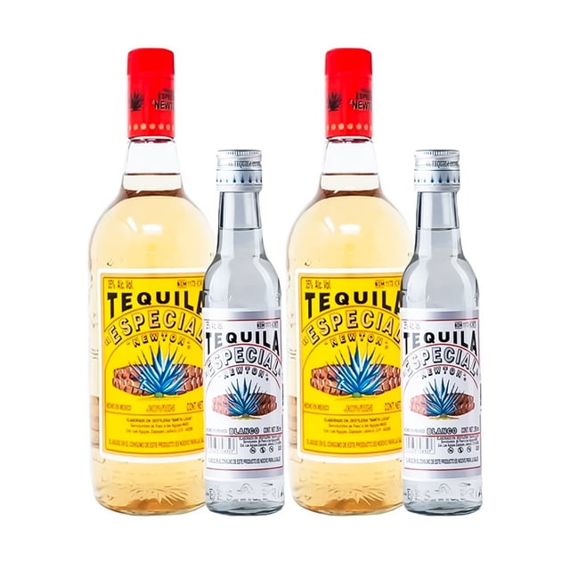Duo Pack Tequila Especial Newton Joven 1l Con Pacha 250ml Especial Newton Tequila Joven