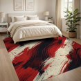 thumbnail image 3 of ODIKA 8'x10' Washable Area Rug Non-Slip Chair-Friendly Mat Bathroom Vintage Contemporary Abstract Bold Sweeping Top Stairs for Dining Room, Large Office, Lounge, 3 of 7