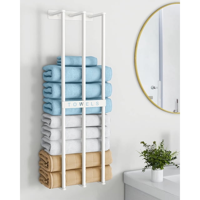 Toalleros de pared Bethom Bathom para baño, color blanco